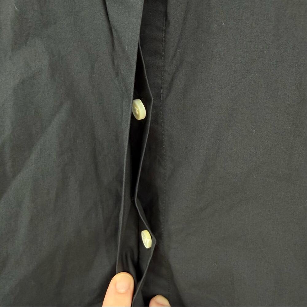 Everlane Poplin Sleeveless Button Down Blouse in black Size L NWOT - Picture 3 of 5